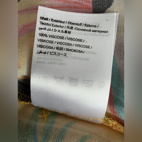 Farm Rio x Anthropologie Toucan Rainforest Tassel Wrap Blouse Women’s Medium - Picture 10 of 13